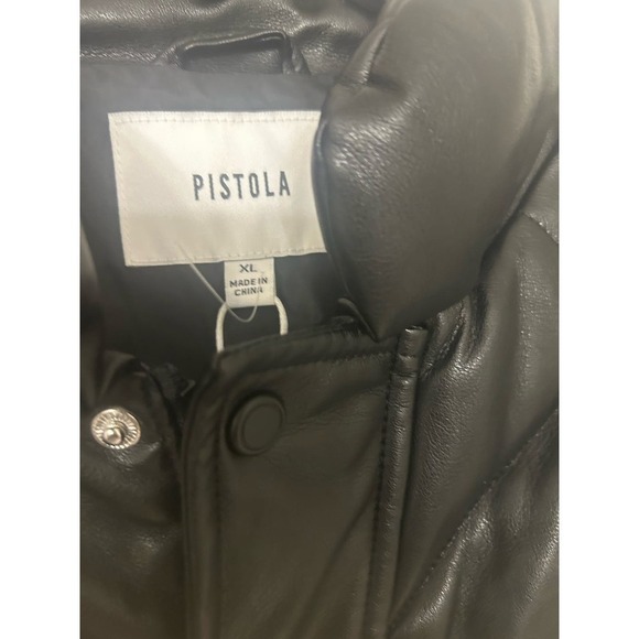 PISTOLA NWT Collista Black Convertible Quilted Puffer Coat Removable Sleeves XL - Picture 9 of 10